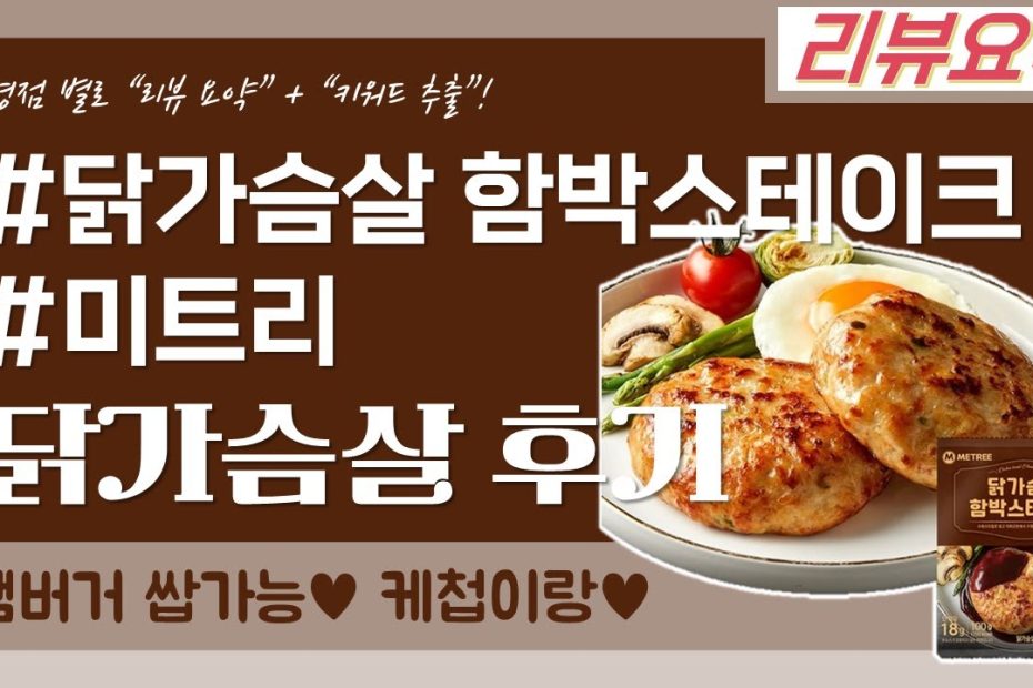 미트리 닭가슴살 함박스테이크 오리지널 리뷰👍 | 리뷰요약 - Youtube
