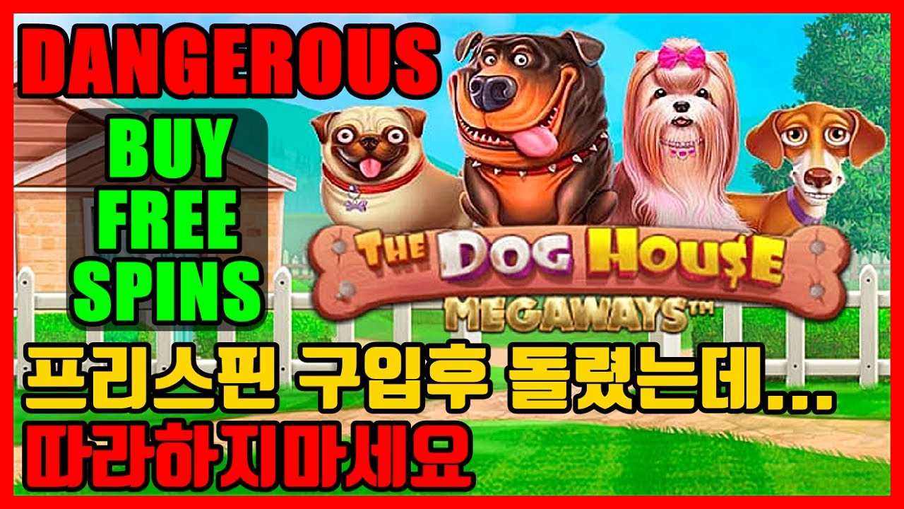 슬롯머신] 더도그하우스 메가웨이 : The Dog House Megaways - 내돈내산 프리스핀!! (Buy Free Spins)  Dangerous!!! - Youtube