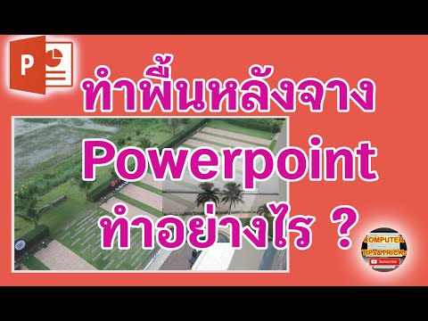 ทําพื้นหลังจาง Powerpoint มาเรียนรู้วิธีทําพื้นหลังจาง Powerpoint  สำหรับมือใหม่หัดใช้ทำได้อย่างไร ?